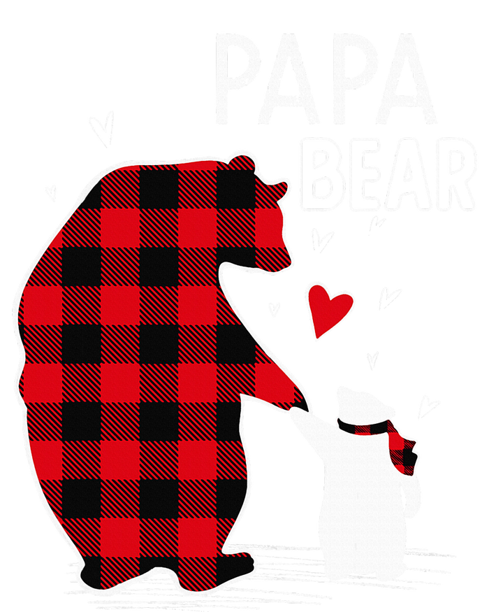 Papa Bear Christmas Pajama Red Plaid Family T-Shirt