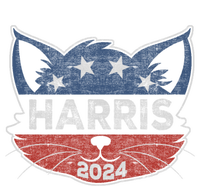 Kamala Harris 2024 Button Cat Face Cat Ladies For Kamala Cute Gift T-Shirt