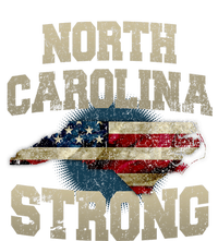 North Carolina Strong With Nc State And Usa Flag Overlay Women's V-Neck T-Shirt