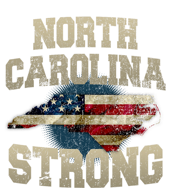 North Carolina Strong With Nc State And Usa Flag Overlay Women's V-Neck T-Shirt