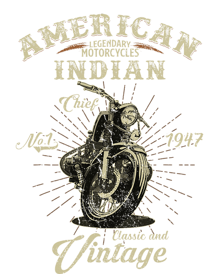 Retro American M.O.T.O.R.C.Y.C.L.E Indian For Old Biker T-Shirt