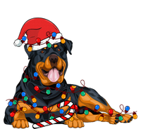 Rottweiler Santa Christmas Lights Xmas Dog Lover Xmas Pajama Sweatshirt