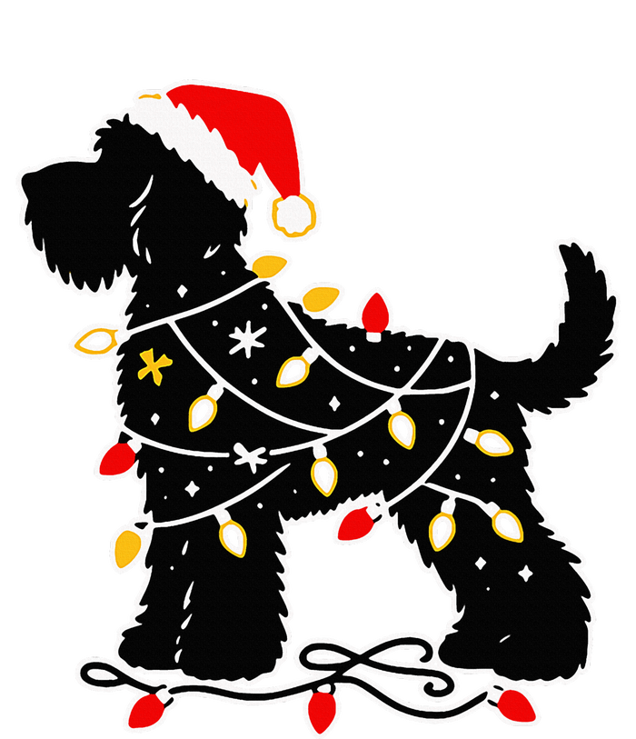 Santa Puppy Christmas Lights T-Shirt