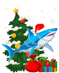 Santa Shark Christmas Lights Sharkmas Tree Xmas Tall Sweatshirt