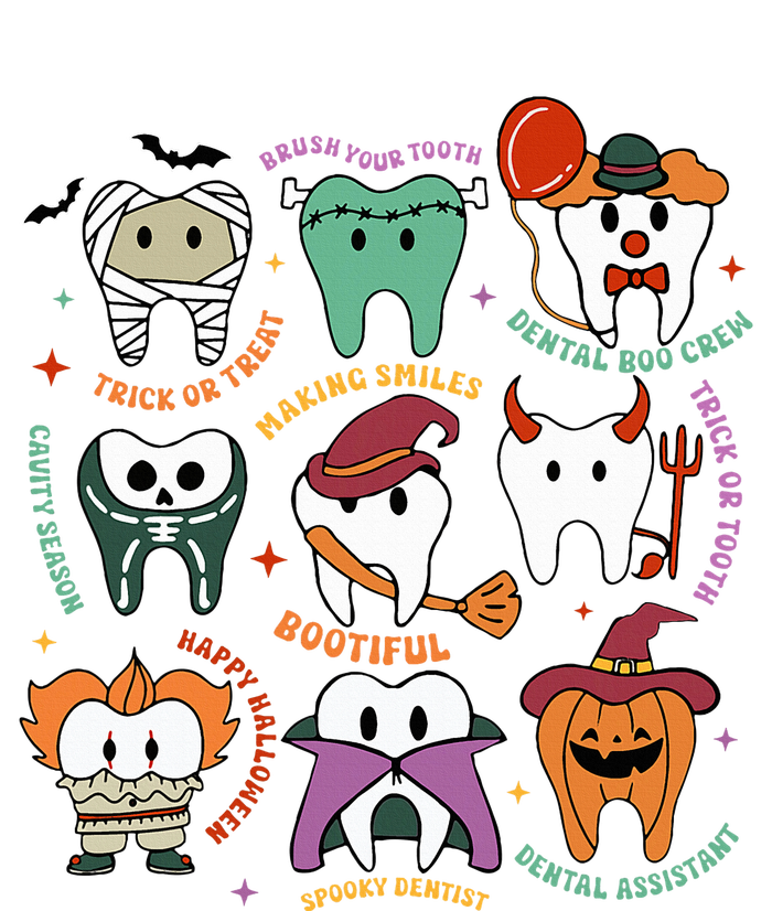 Halloween Dental Boo Crew Dentist Costume Teeth Women's Racerback Tank