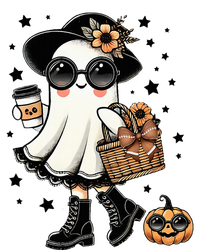 Cute Halloween For Women Halloween Ghost Coffee Garment-Dyed Sweatshirt