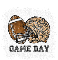 Bleached Game Day Leopard Football Helmet Sport Mom Cooling Performance Crew T-Shirt