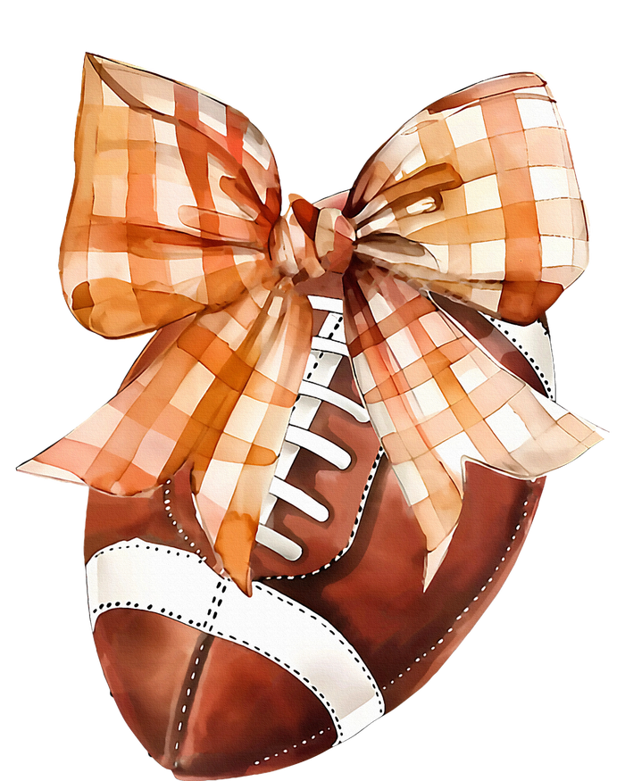 Coquette Bow American Football Autumn Thanksgiving Game Day T-Shirt