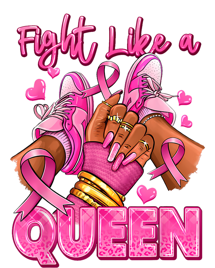 Afro Queen Black Women Breast Cancer Survivor Ribbon T-Shirt