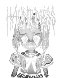 Haunt Mess Creepy Haunted Doll Illustration T-Shirt