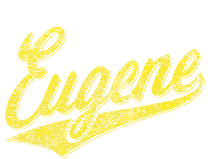 Eugene Oregon Flag Sports Baseball Script Jersey Swoosh Button