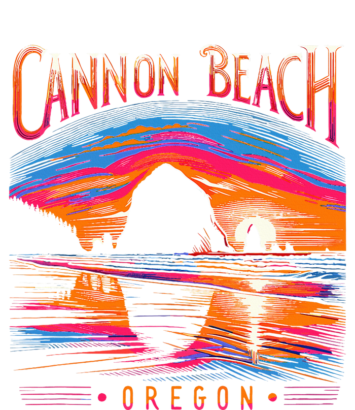 Cannon Beach Oregon Travel Summer Family Vacation Womens Cotton Relaxed Long Sleeve T-Shirt