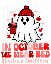 I Wear Red Dyslexia Awareness Month Ghost Halloween Long Sleeve Pajama Set