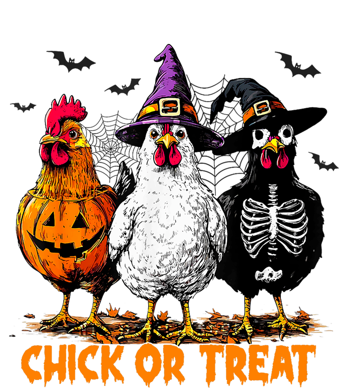 Chick Or Treat Spooky Chicken Witch Halloween Costume Women's Crop Top Tee