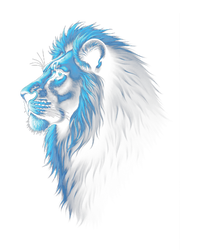 Cool Lion With Blue Eyes Lions Kids Tie-Dye T-Shirt