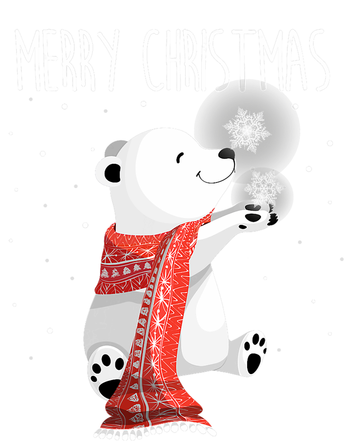 Cute Polar Bear Scarf Merry Christmas Xmas Holidays Gift Tall T-Shirt