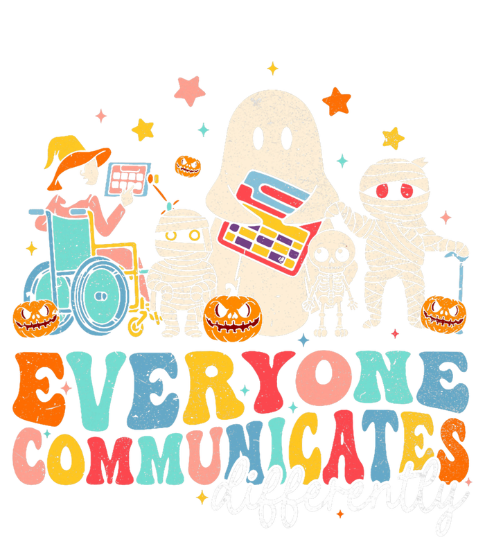 Everyone Communicates Differently Halloween Slp Sped Teacher Premium T-Shirt