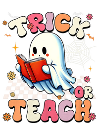 Groovy Teacher Halloween Retro Trick Or Teach Floral Ghost T-Shirt