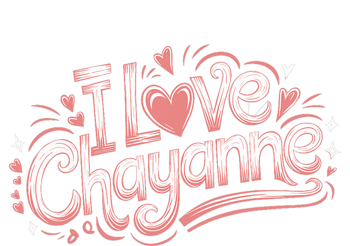 I Love Chayanne Couples First Name Womens Cotton Relaxed Long Sleeve T-Shirt