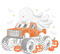 Monster Truck Ghost Pumpkin Halloween Costume Womens Funnel Neck Pullover Hood