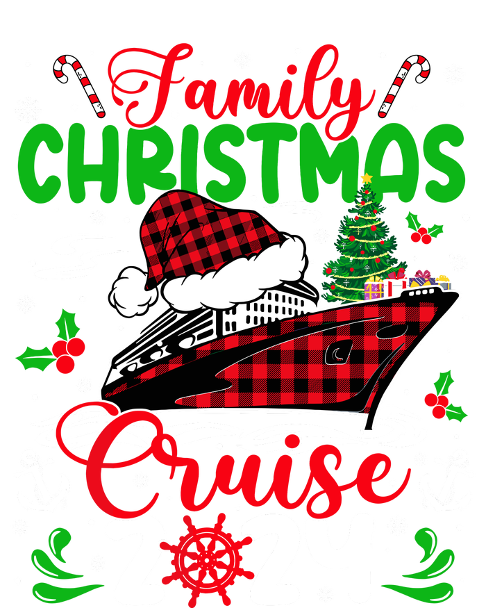 Family Christmas Cruise 2024 Plaid Cute Squad Xmas Cruising Women's Racerback Cropped Tank