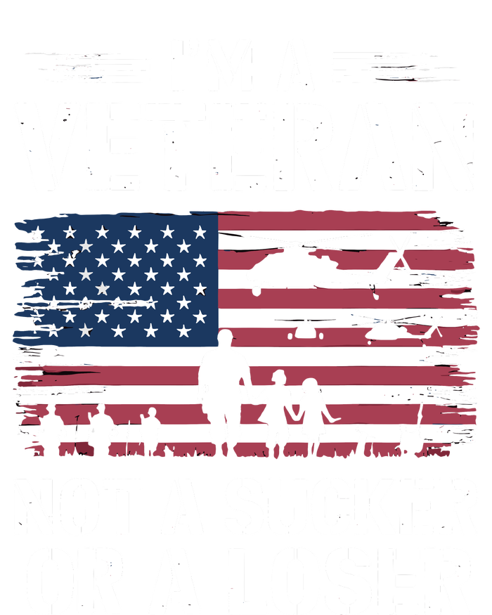 Retro IM A Veteran Not A Sucker Or A Loser Veterans Day Women's Long Sleeve Flannel Pajama Set 