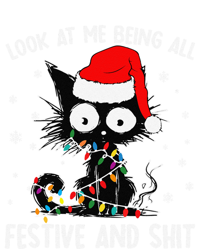 Funny Look At Me Being All Festive And Shits Cat Christmas T-Shirt