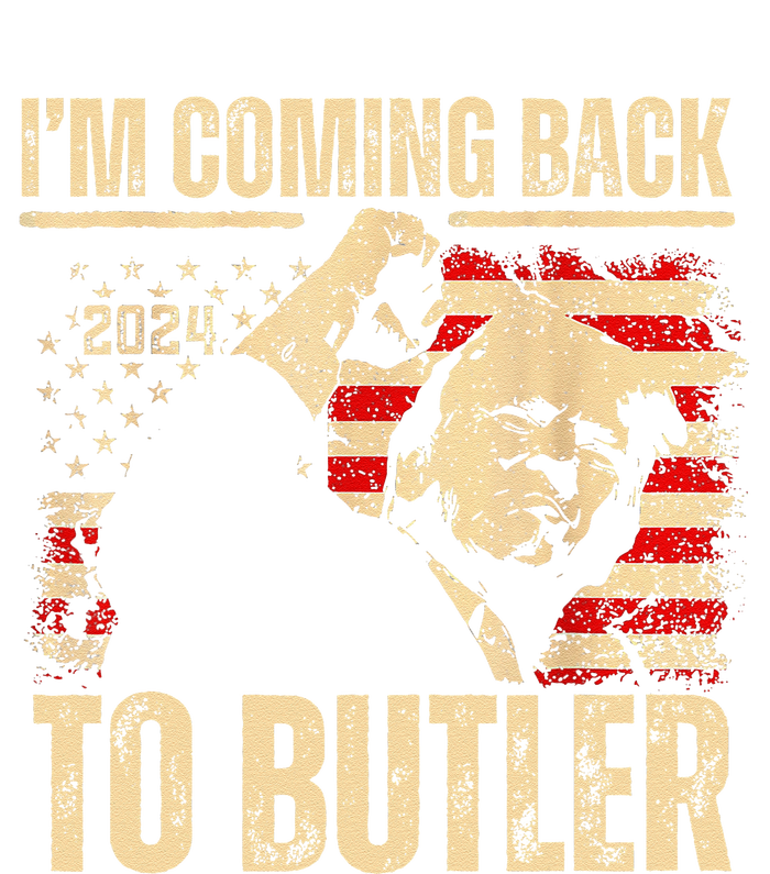 IM Coming Back To Butler Trump Fight Vote Trump President Hooded Wearable Blanket