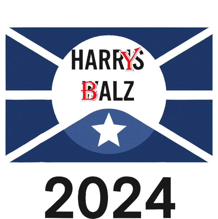 Funny Harris Walz 24 Harry Balz 2024 Meme Democratics Vote Women's Crop Top Tee