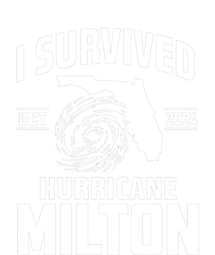 I Survived Hurricane Milton 2024 Florida Survivor Hurricane Graphic T-Shirt