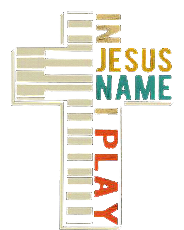 In Jesus Name I Play Piano Christian Music Softstyle Adult Sport Polo