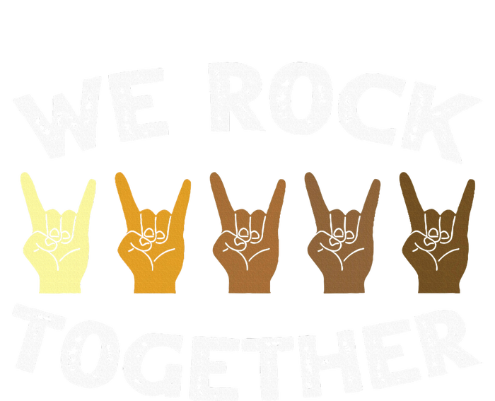 We Rock Together Rocker Skeleton Hand T-Shirt