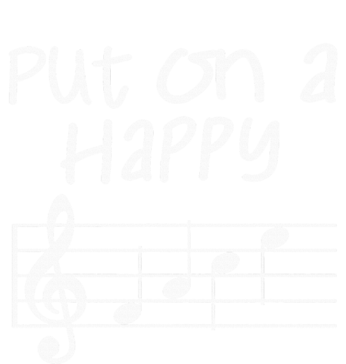 Musical Notes Put On A Happy Face Cute Music Loving Short Acrylic Beanie