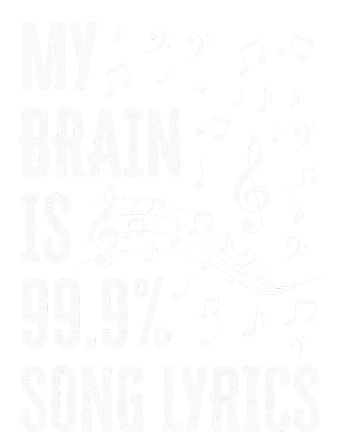 My Brain Is 99 Song Lyrics Funny Singer Music Lover T-Shirt