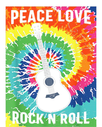 Peace Love Rock Roll Tie Dye Hippie Guitar Music Retro Sweatshirt Cinch Pack Bag