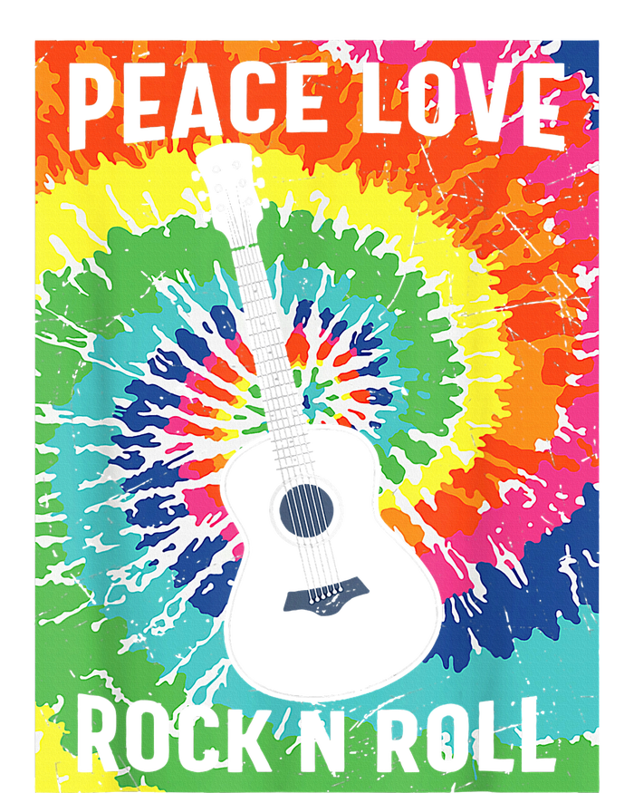 Peace Love Rock Roll Tie Dye Hippie Guitar Music Retro Sweatshirt Cinch Pack Bag