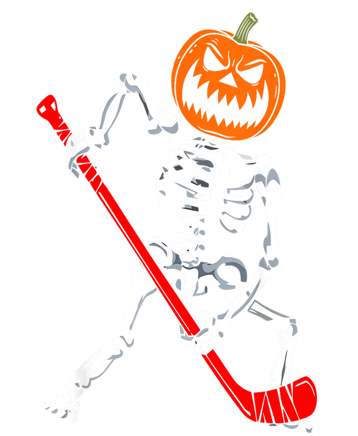 Funny Halloween Skeleton Ice Hockey Pumpkin Hockey Sport Gift T-Shirt