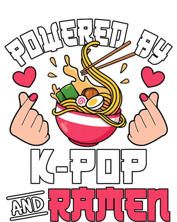 Powered By Kpop And Ramen Cute Kpop Music Anime Lover T-Shirt