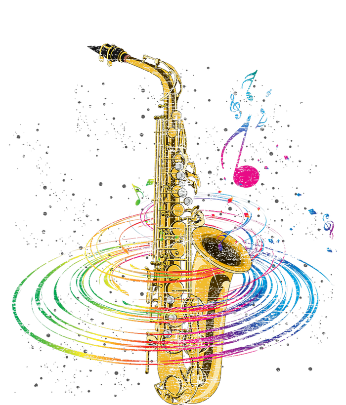 Sax Player Gift Idea Saxophonist Music Notes Saxophone 16 in Basic Backpack