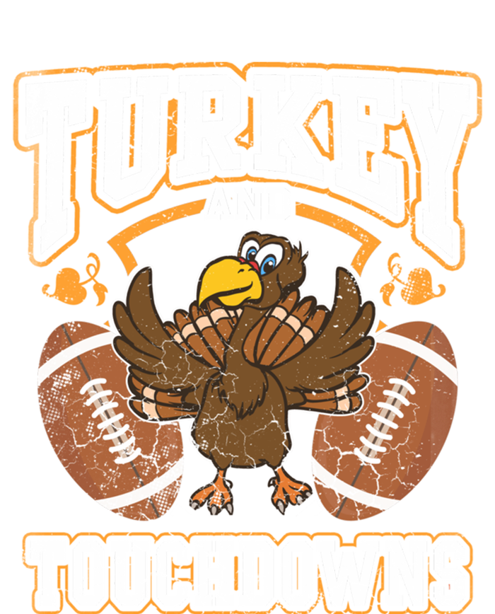 Thanksgiving Turkey And Touchdowns Football Gift T-Shirt