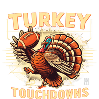 Thanksgiving Turkey And Touchdowns Football Gift T-Shirt