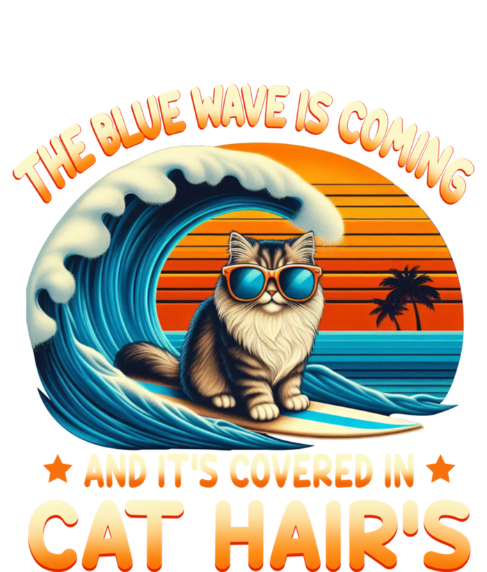 The Blue Wave Is Coming And ItS Covered In Cat Hairs Kamala Cute Gift Softstyle Adult Sport Polo