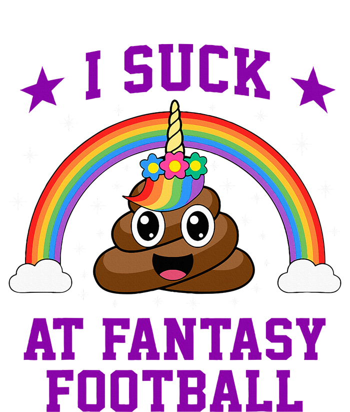 I Suck At Fantasy Football Loser Poop Unicorn T-Shirt