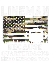 Lineman Football Gift Patriotic American Flag Camouflage Insulated Varsity Jacket