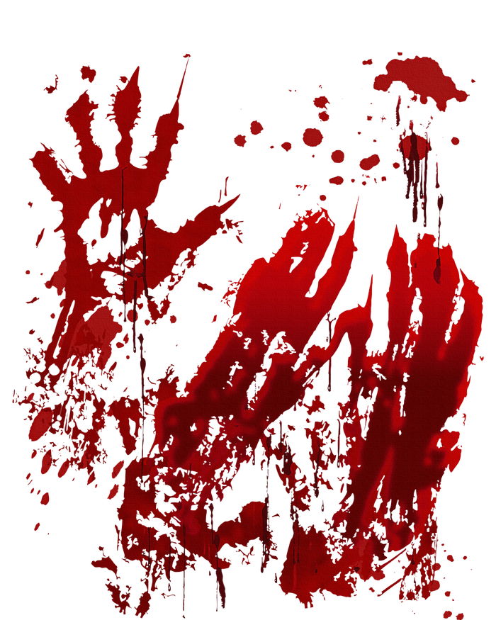 Bloody Halloween Blood Splatter Zombie Hand Dry Zone Grid Polo