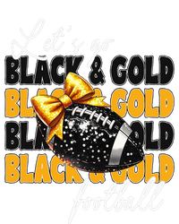 LetS Go Black & Gold Football Bow Magnet