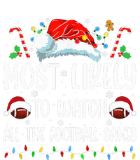 Most Likely To Watch All The Football Games Christmas Family Grommeted Golf Towel