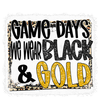 On Game Day Football We Wear Black And Gold School Spirit Flat Bill Trucker Hat