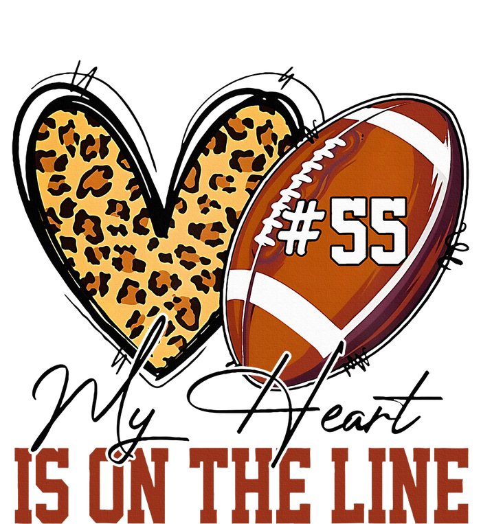 My Heart Is On The Line Number 55 Football American Custom Sweatshirt