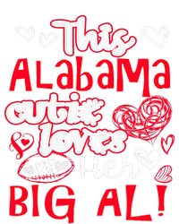 This Alabama Cutie Loves Her Big Al! Fun Football Womens Funnel Neck Pullover Hood